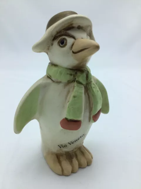 Penguin IN Ceramic Art Made IN Italy Worked And Decorated by Hand CM 9