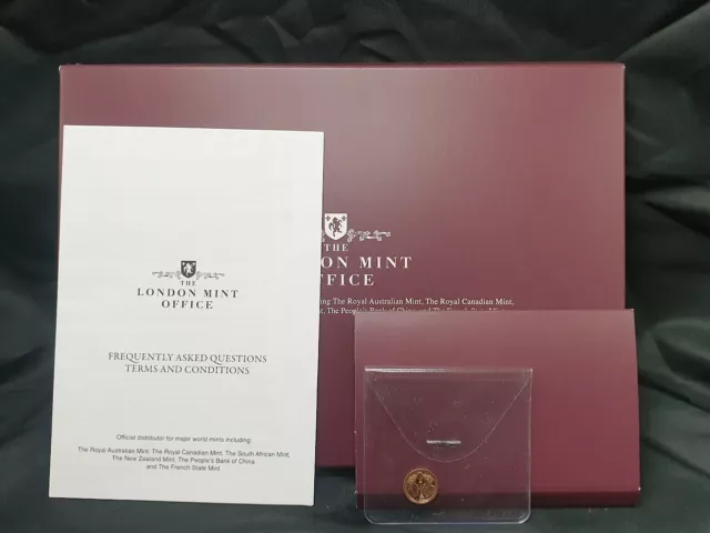 London Mint The passing of the crown 22ct Quarter Sovereign HY 021800117035