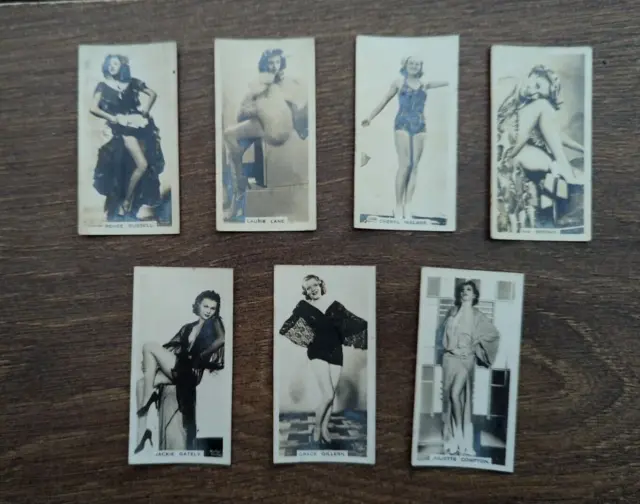 Vintage 1930s 7x Collectable Cigarette Cards Carreras Ltd Film & Stage Beauties