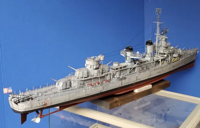 Revell US Navy Fletcher Class Destroyer DD451 CHEVALIER Ship Built Model Kit