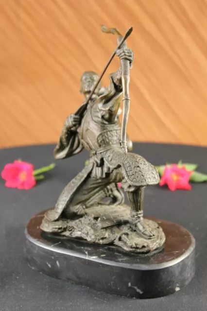 Solid Bronze Japanese Samurai Warrior Soldier Statue Stunning Detail Decor Deal 3