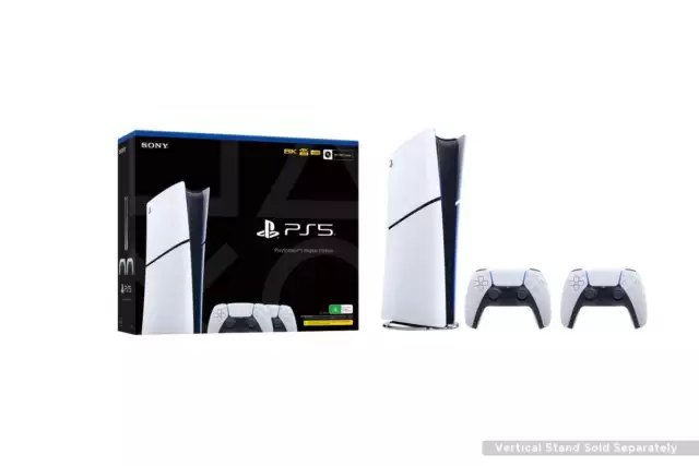 PlayStation 5 Console Slim Digital Edition and DualSense Bundle, Video Game