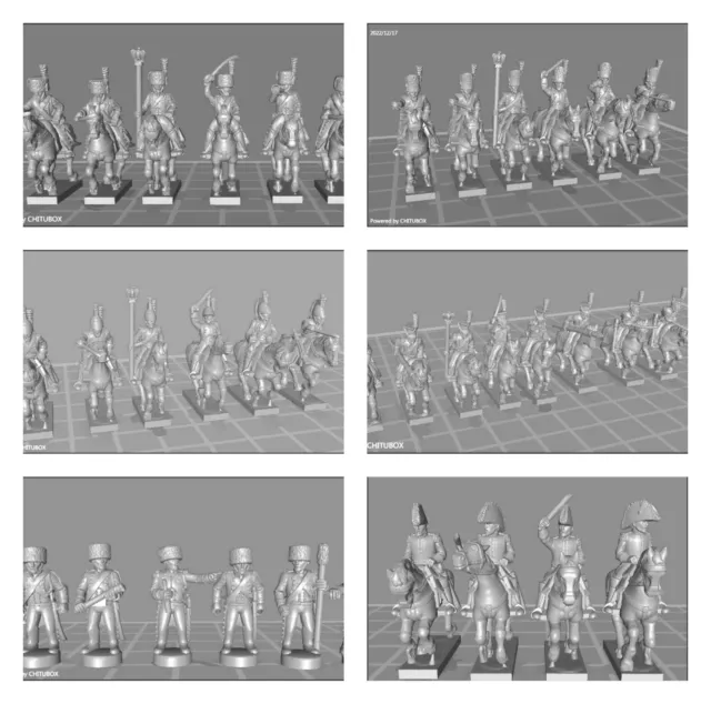 15mm Napoleonic French Guard Cavalry Brigade 3D Printed Fits Warlord Games Epic