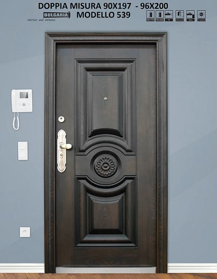 Portone Blindato P12 Con Effetto Legno - Apertura Interna Destra | Isolamento Lana Di Roccia - Foto 9