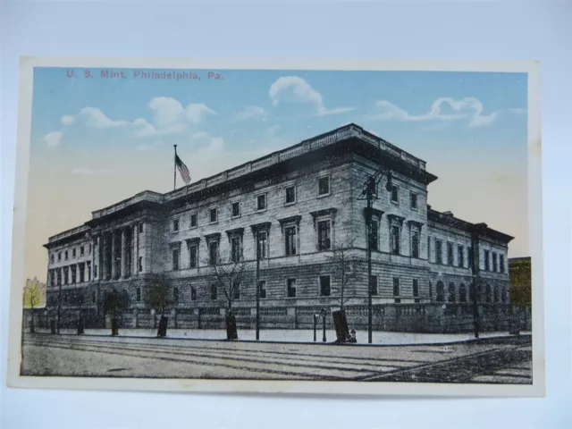 Vintage Postcard - US Mint Building, Philadelphia, PA, Unused