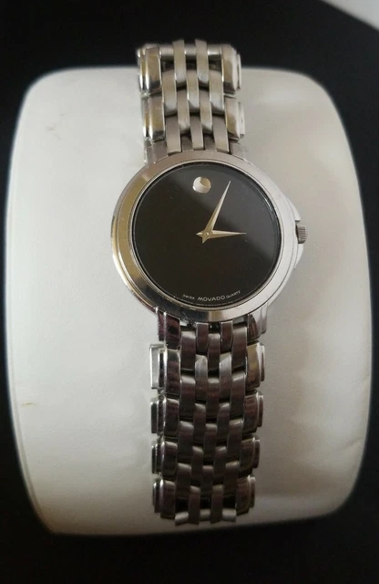 Movado Museum Watch 84-E4-9882 Black Dial Stainless Steel Band
