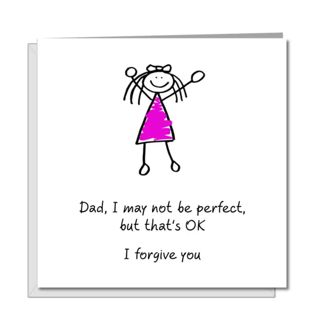 La divertente cartolina festa del papà da figlia potrebbe non essere perfetta migliore papà incredibile