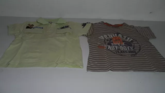 un lot de 2tee-shirt manche courte garçon en 18mois de marque petit pirate