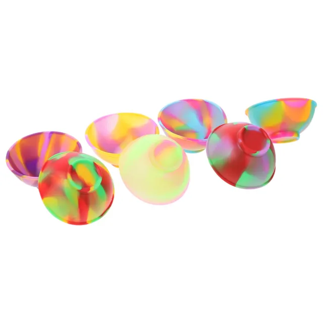 7 piezas bandeja gel de sílice bandeja flexible plato de comedor Colorful