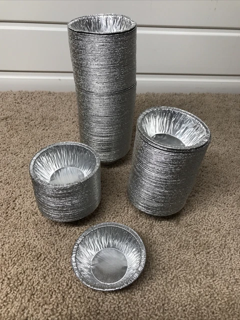 280x Aluminium Tart Mince Pie Foils Flan John Hunt