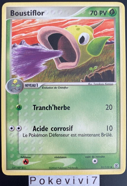 Carte Pokemon BOUSTIFLOR 51/112 Bloc EX Rouge Feu Vert Feuille FR NEUF