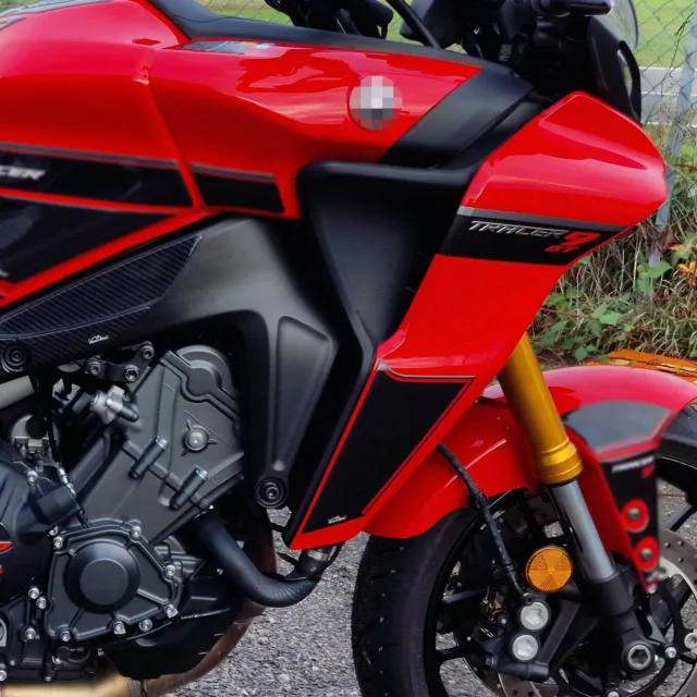 Adesivi 3d compatibili con moto Yamaha Tracer 9 2023 Protezioni Laterali Carena