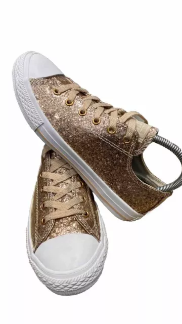 Converse All Star Girls / Women’s Glitter Pink Trainers Size Uk 4