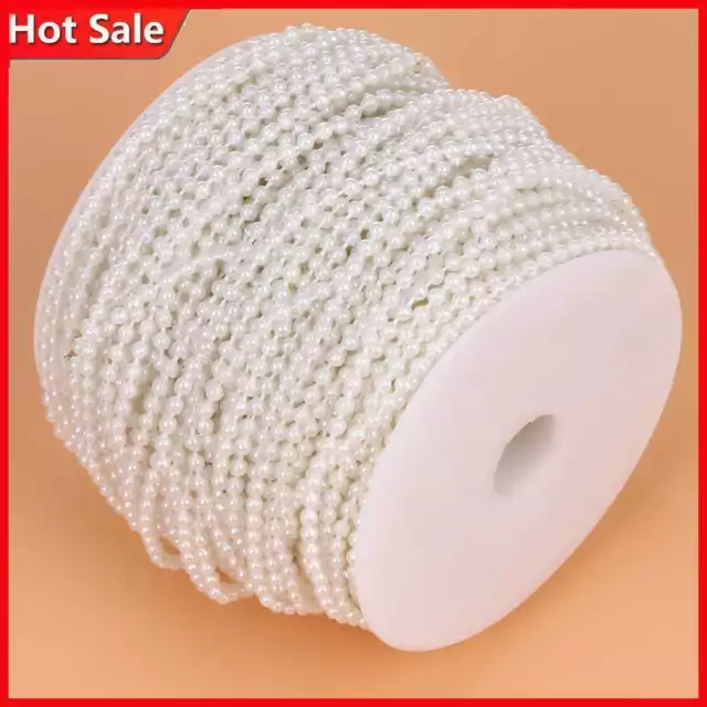 10M 3mm Perlen Girlande Hochzeit Dekoration Cotton Line Kette Perlen Weihnachten