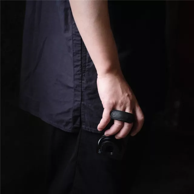 Cam-in Genuine Leather Camera Finger Strap Belt for Ricoh GRII GRIII GR2 GR3 2