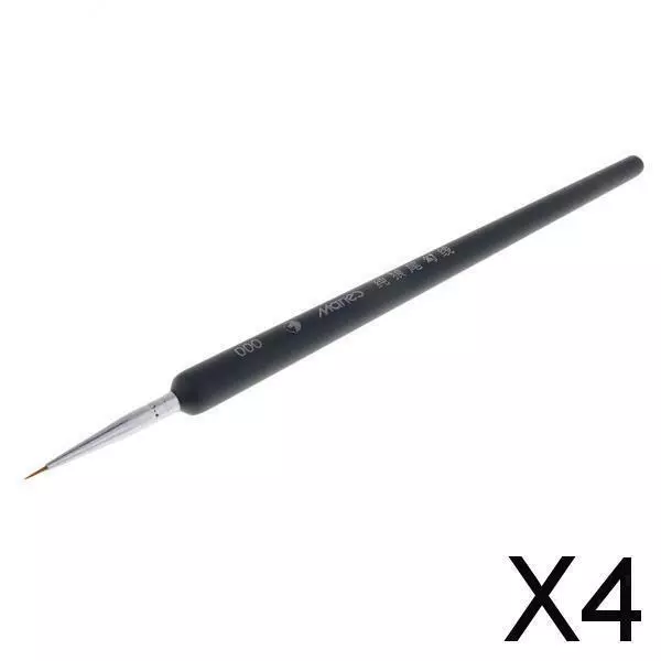 4X Pennelli punta tonda Pennello acrilico per pittura ad acquerello per unghie p