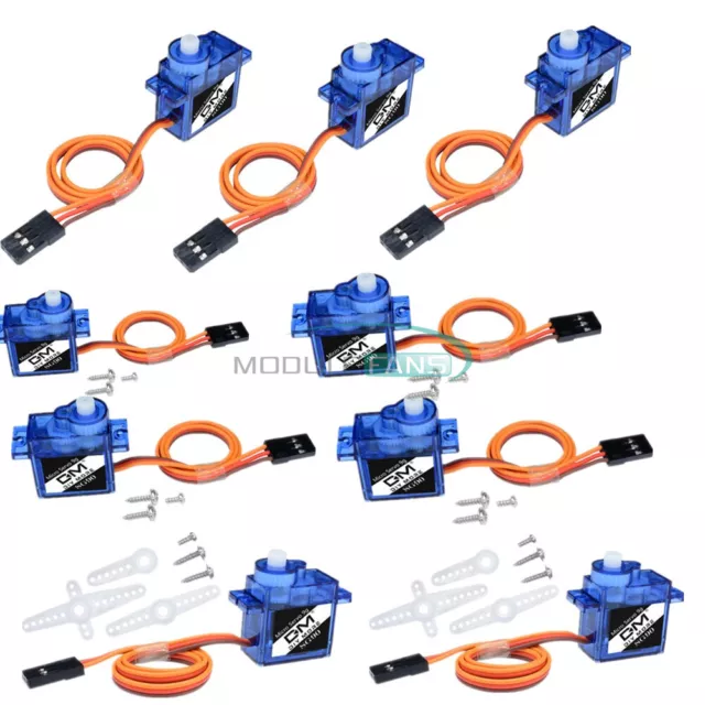 10PCS 9G SG90 Mini Micro Servo For RC Toys Robot Helicopter Airplane Car Boat