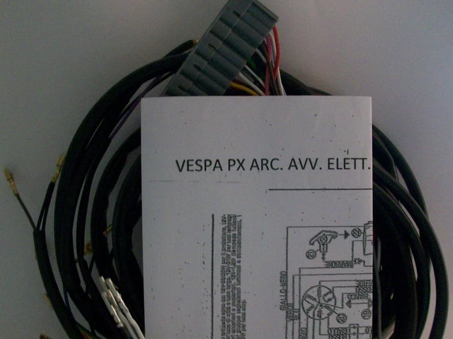 Impianto Elettrico Electrical Wiring Vespa Px 125/150/200 Arcobaleno Elestart