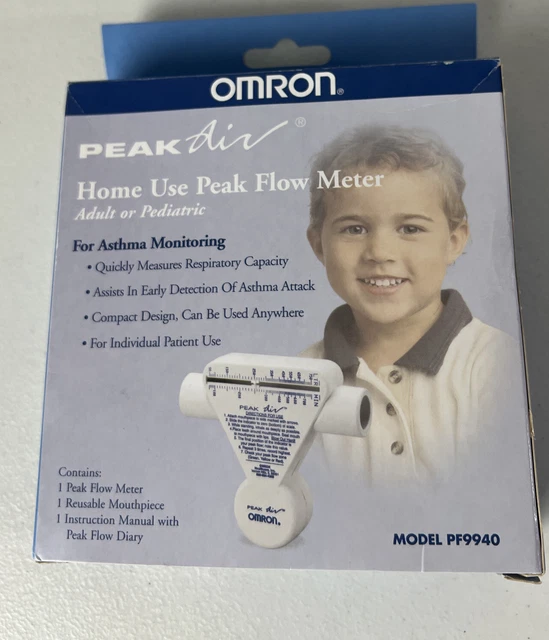 NEW OMRON PeakAir Peak Flow Meter, Compact Design, Adult/Pediatric PF9940 Asthma