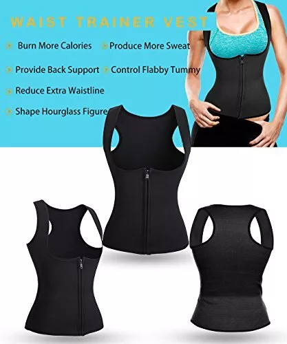 WOMENS' SAUNA SUIT Workout Sweat Body Shaper Large Black Sauna Suit $37 ...