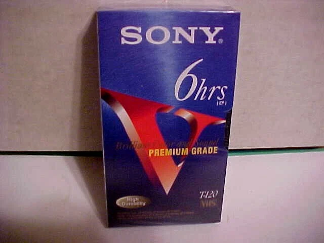[1] SONY Premium GRADE VHS 6 Hour T-120VF  BLANK RECORDING Tape