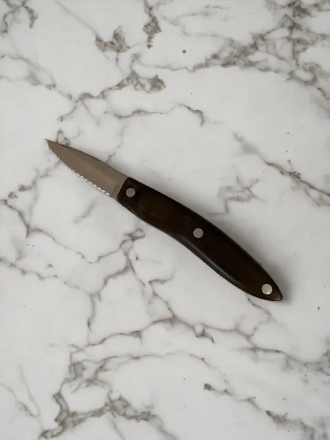 Vintage Cutco Stainless Paring Knife 1020 Orange Swirl Brown 