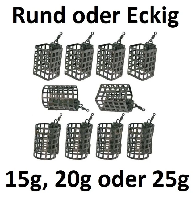 Set De 6 Feeders De Pêche En Plastique – Poids 20g à 60g, Paniers D'alimentation Pour Méthode, Accessoire Complet Pour Différents Poissons Et Scènes