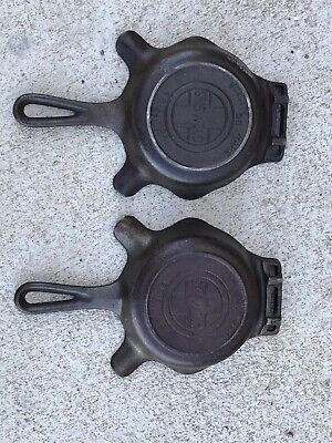 Pair of 570A griswold cast iron ashtray 6" Vintage collectable