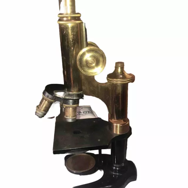 Antique Brass Microscope ,Ernst Leitz Wetzlar  Manufacture In 1913  #163003