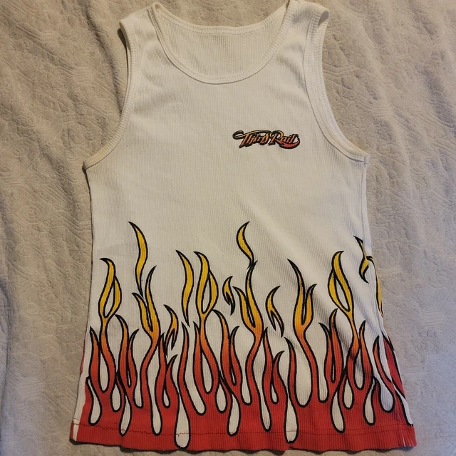 Vintage Third Rail Band Skate Flames Tank Top No Tag SEE MEASUREMENTS