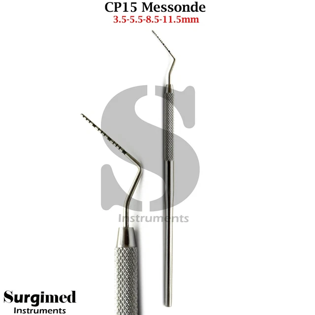 PARODONTAL MESSSONDE CP 15 Zahnsonde Parodontometer Taschentiefensonde Dental 315802548513 PARODONTAL MESSSONDE CP 15 Zahnsonde Parodontometer Taschentiefensonde Dental 315802548513
