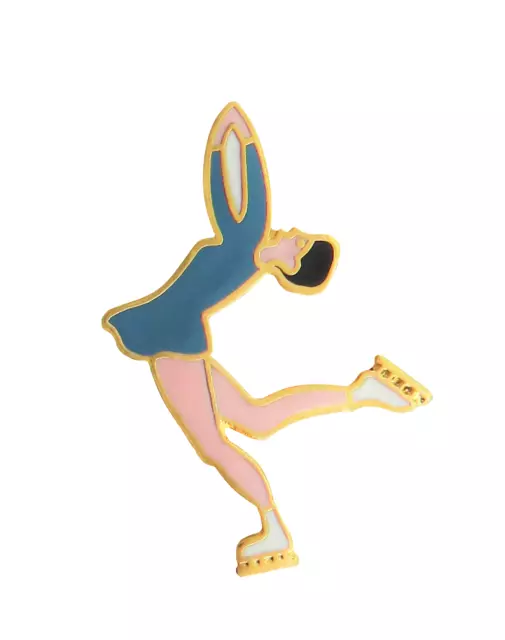 Ice Skater Figure Skating Pin Badge