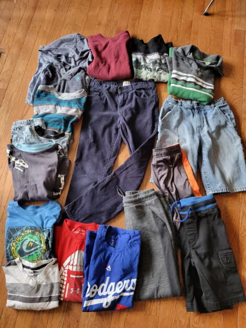 Boys clothes lot  size 10-12 and Medium spring summer fall clothes 15 pc.