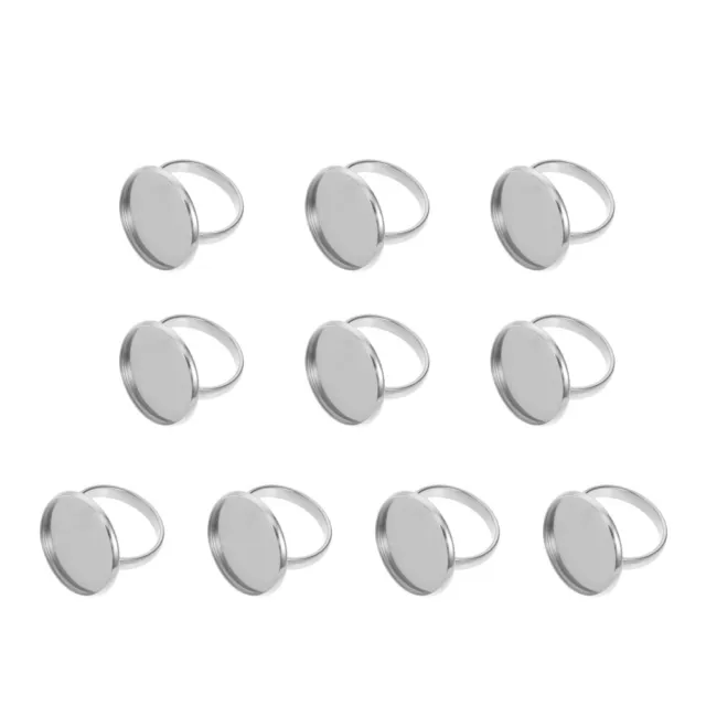10 piezas bandejas de anillo de acero inoxidable