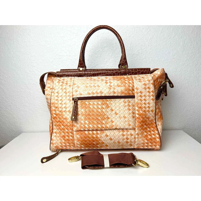 Samantha Brown Travel Bag Over Night Large Purse Sherbert Croc Satchel 2