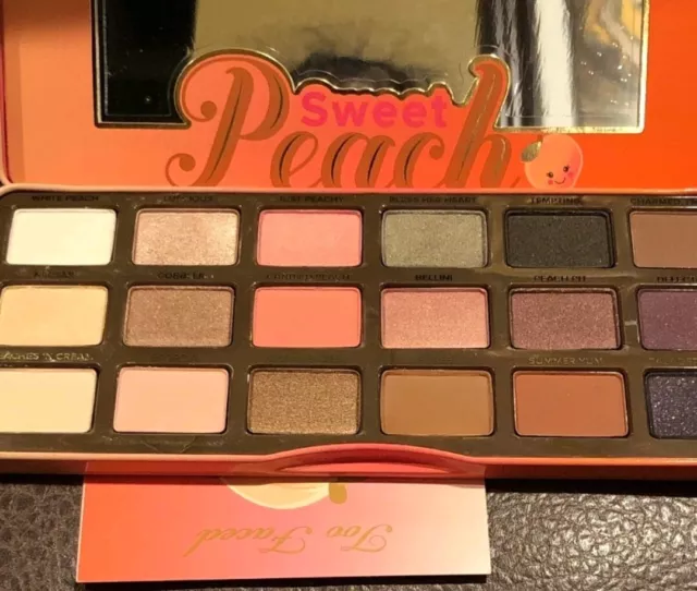 TOO FACED SWEET PEACH EYESHADOW PALETTE Bnib 16 Shades Smells Amazing