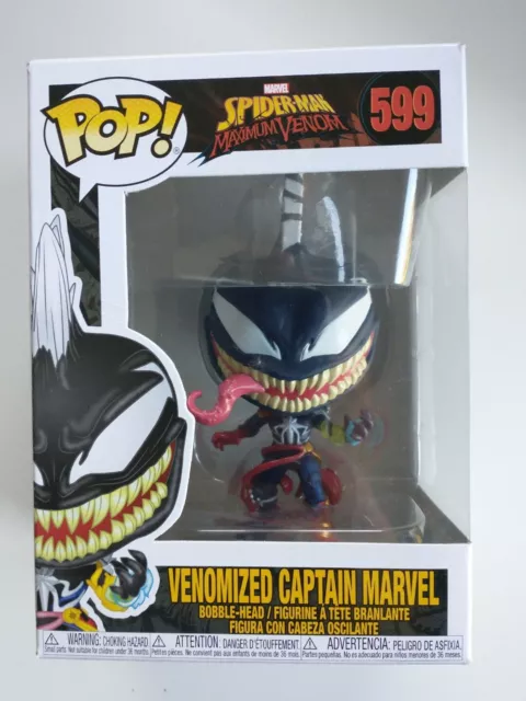 Spiderman Maximum Venom Venomized Captain Marvel Funko Pop 599 Figure Bobblehead