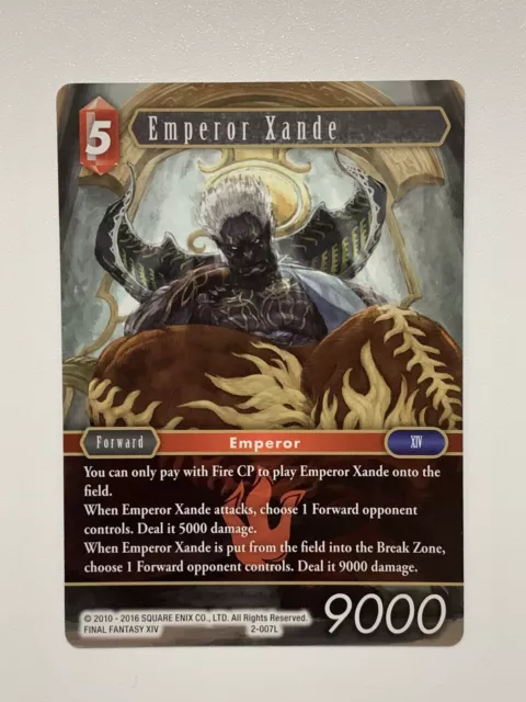 Final Fantasy TCG Opus II - Emperor Xande 2-007L (NON-FOIL) MINT