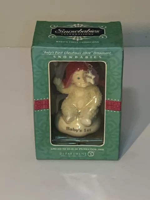 Dept. 56 Snowbabies "Baby's First Christmas" Ornament Brand New In Box