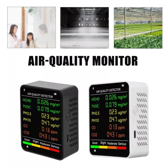 6 in 1 Air Quality Monitor Multifunctional Dioxide Carbon Level Meter Detector