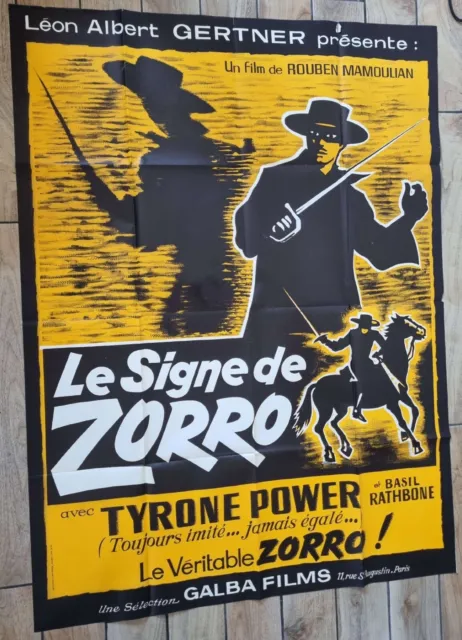 Affiche cinéma originale. Le signe de Zorro/Rouben Mamoulian - 1940