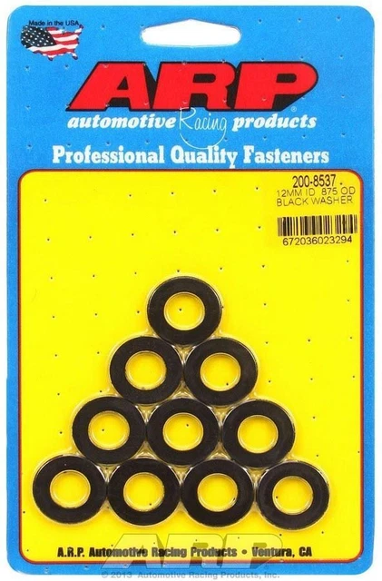 Arp Black Washers - 12mm ID x 7/8 OD (10) 200-8537