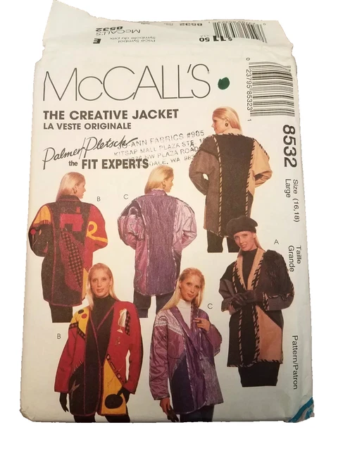 McCall's Patron Couture Costume Femme Mouchoir - Haut, Veste Et Jupe Avec Fronces Et Boutons Décoratifs