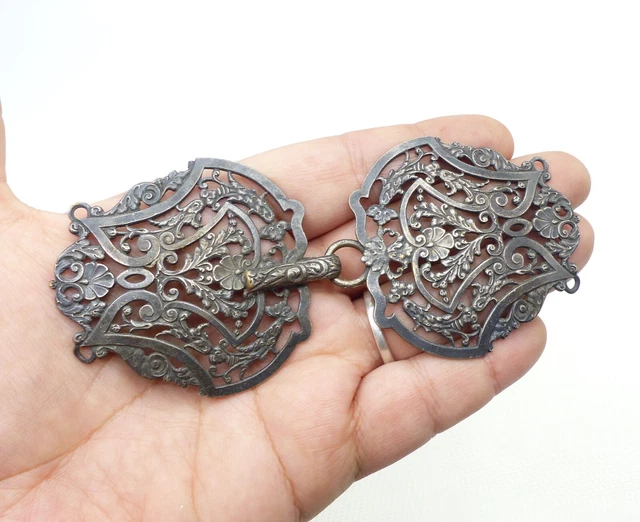 Boucle de ceinture cheval des années 1970, estampe Made in