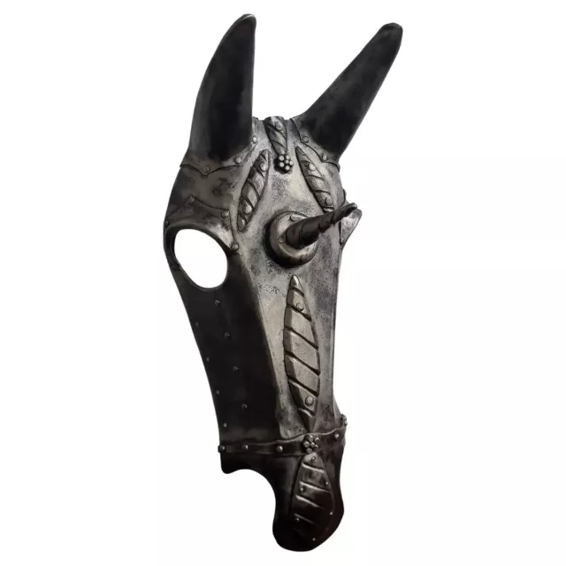 18th Century Italian Wrought Iron Chamfron, Shaffron, Horse Armor Mask protectiv