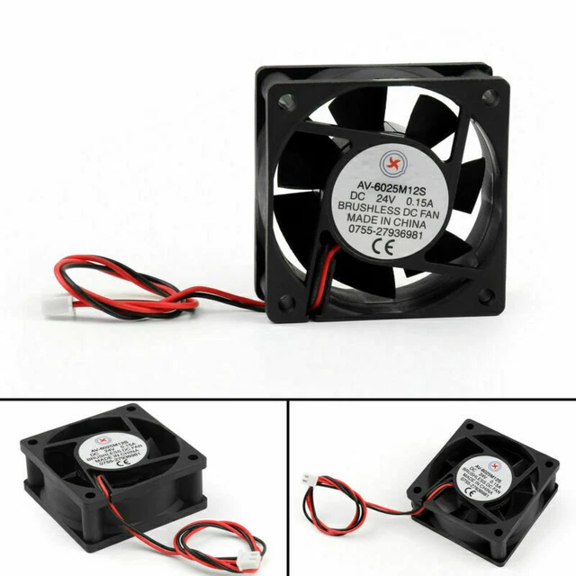 DC Brushless Cooling Fan 24V 0.15A 6025S 60x60x25mm 2 Pin CPU Computer Fan AUS