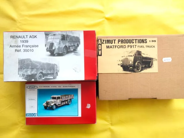 Kit in resina rari  automezzi militari seconda guerra mondiale come da foto 