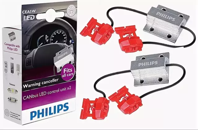 12956X2 CENTRALINA LED x2 CEA5W 12V 2p. Philips CANbus adattatore  resistenza EUR 13,89 - PicClick IT