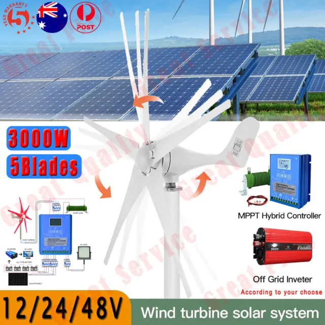 3000W Wind Turbine Generator Solar MPPT Hybrid Controller 12V 24V 48V Inverter