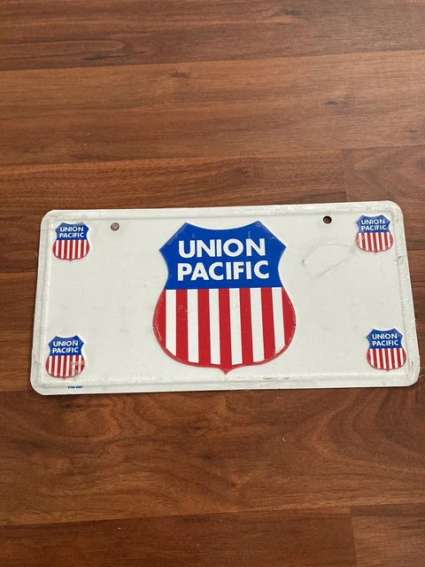 Union Pacific Logo Railroad Train License Plate